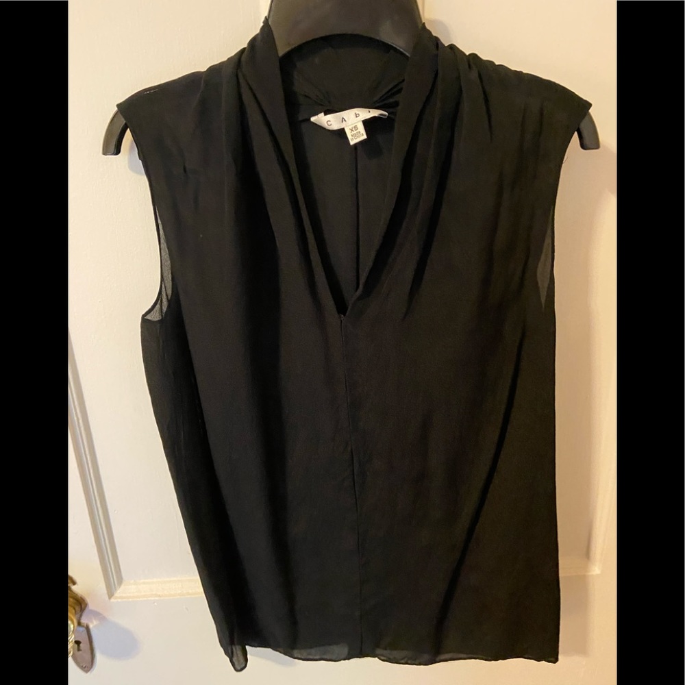 XS CAbi black sleeveless